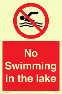 No Swimming in the lake